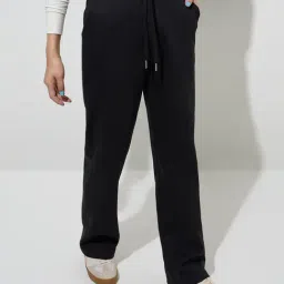 studiofit women Studiofit by Westside Black High-Rise Cotton-Blend Track Pants-picture-48