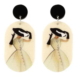 Joker & Witch Multi Vacation Vibe Lady In Dangler Earrings image 3