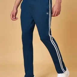 Ajile by Pantaloons Teal Slim Fit Striped Trackpants image 3