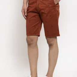 Cantabil Maroon Cotton Regular Fit Printed Shorts image 3