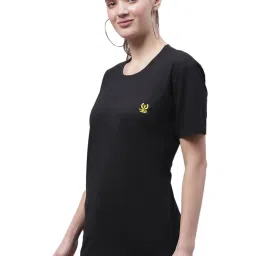 Vimal Jonney Black Cotton Logo Print Regular Fit T-Shirt image 3