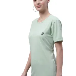 Vimal Jonney Light Green Cotton Logo Print T-Shirt image 3