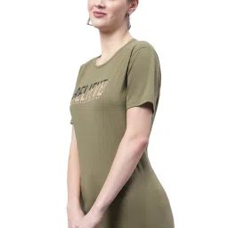 Vimal Jonney Olive Cotton Graphic Print T-Shirt image 3