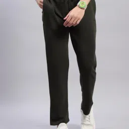 Monte Carlo Olive Cotton Regular Fit Trackpants image 1
