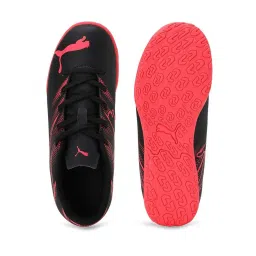 Puma Kids ATTACANTO IT Black & Pink Football Shoes image 3