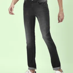 People by Pantaloons Dark Grey Slim Fit Distressed Jeans image 3