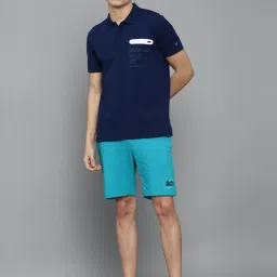 Allen Solly Blue Slim Fit Shorts image 5