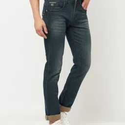 Crimsoune Club Men Blue Solid Light Fade Jeans image 4