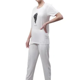 Vimal Jonney White Printed T-Shirt With Trackpants image 3