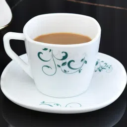 @Home Arias White 12Pcs Opalware Blue Spring Cup & Saucer Set image 1