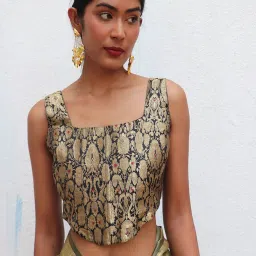 Chidiyaa Nargiz Nausheen Khimkab Brocade Blouse image 1