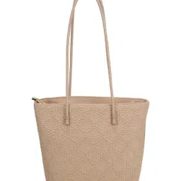 Mochi Khaki Textured Medium Tote Bag image 4