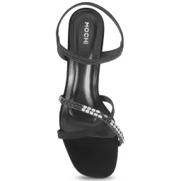 Mochi Women's Black Ankle Strap Sandals image 3