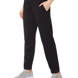 Amante Jet Black Cotton Sports Track Pants image 3