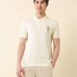 U.S. Polo Assn. White Cotton Slim Fit Polo T-Shirt image 1