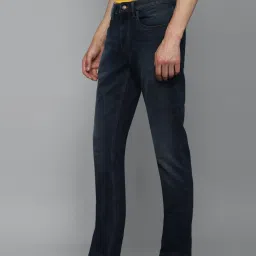 Louis Philippe Jeans Navy Cotton Slim Fit Jeans image 3