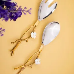 Gibox Silver Aluminium Serving Spoons - Set Of 2 image 3