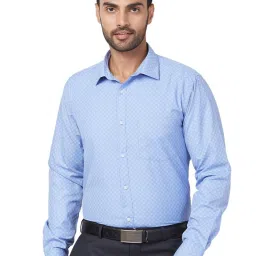 Park Avenue Blue Slim Fit Checks Shirt image 1