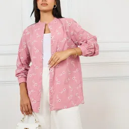 Styli Pink Floral Print Shirt image 1