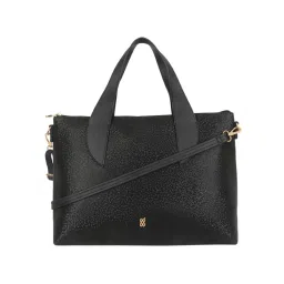 Baggit Black Textured Large Handbag image 1