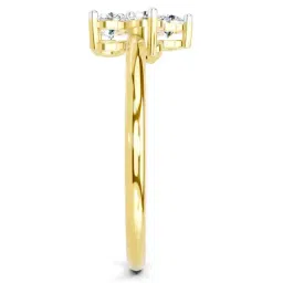 Sparkles 14K (585) Yellow Gold Lab Grown Diamond 0.57 Ct Luminous Lily Promise Ring image 4