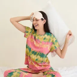Sweet Dreams Multi Cotton Tie-Dye Pyjama Sets image 5