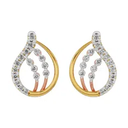 Emori 14k Yellow Gold & Diamond Dazzling Stud Earrings-picture-30