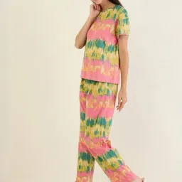 Sweet Dreams Multi Cotton Tie-Dye Pyjama Sets-picture-36