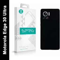 Sprig Liquid Silicone Back Cover for MOTOROLA EDGE 30 FUSION (Black) image 1