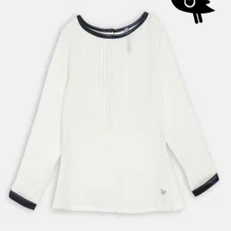 Blue Giraffe Kids White Regular Fit Top image 1