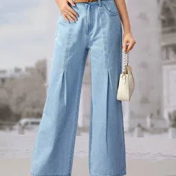 Kotty Light Blue Regular Fit High Rise Jeans image 1