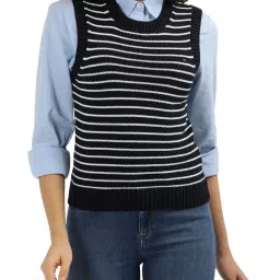 Tommy Hilfiger Navy Stripes Regular Fit Sweater image 1