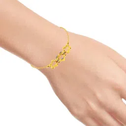 p.c. chandra jewellers P.C Chandra Jewellers Charming 14k Yellow Gold and Diamond Star Design Bracelet image 2
