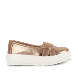 Fausto Women's Golden Flat Ballets-picture-19