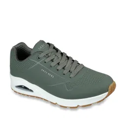 Skechers Men's UNO - STAND ON AIR Olive Casual Lace Up Shoe image 2