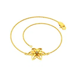 p.c. chandra jewellers P.C Chandra Jewellers 14k Designer Flower Motif Yellow Gold and Diamond Bracelet-picture-39