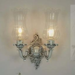 FOS LIGHTING White Aluminium Traditional Swan Double Antique Wall Lamp-picture-41