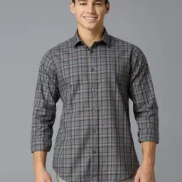 Reid & Taylor Black Cotton Slim fit Checks Shirt-picture-36