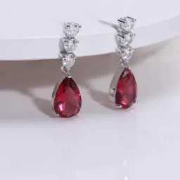 GIVA 92.5 Sterling Silver Vintage Wine Earrings for Women-picture-22