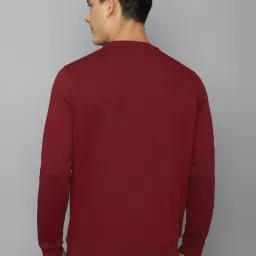 Allen Solly Maroon Cotton Regular Fit Sweatshirt image 2