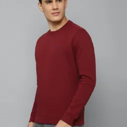 Allen Solly Maroon Cotton Regular Fit Sweatshirt image 3