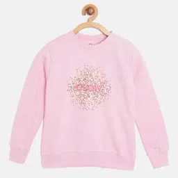Sweet Dreams Girls Pink Printed Full Sleeves Sweater-image-69