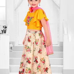 Pragya Exclusive Girls Embroidered Ready to Wear Lehenga & Blouse With Dupatta image 5