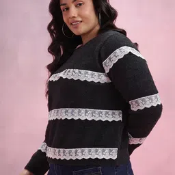 DressBerry Curve Lace Inserts Pullover image 4