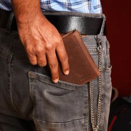 SASSORA HAN Brown Leather Tri-Fold Wallet-picture-41