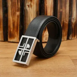 Louis Stitch Black Textured Leather Formal Belt for Men-picture-32