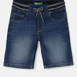 United Colors of Benetton Kids Blue Solid Shorts-picture-39