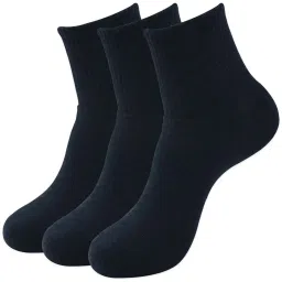 Balenzia Black Free Size Self Pattern Socks - Pack of 3 image 1
