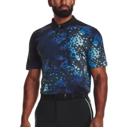 Under Armour Black Slim Fit Printed Sports Polo-image-51