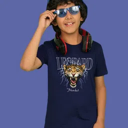 NUSYL Boys Graphic Printed Round Neck Cotton T-shirt-image-84